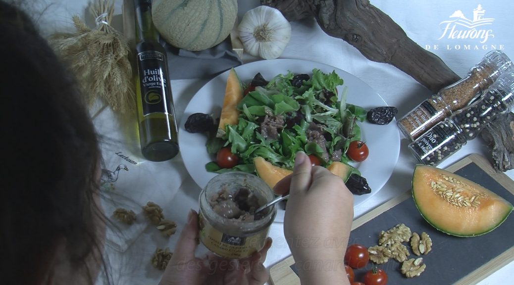 vidéo recette salade au foie gras