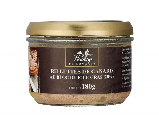 acheter des rillettes de canard au foie gras en promotion