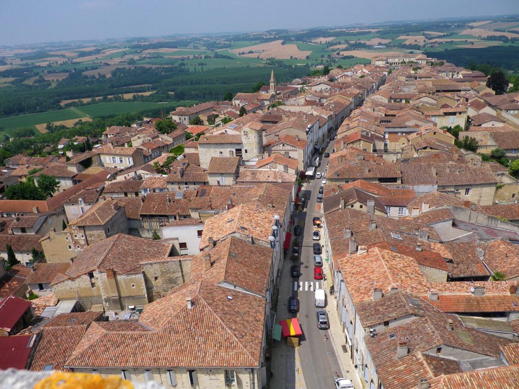 Vue aérienne de Lectoure