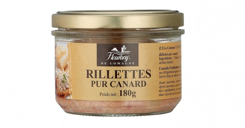 rillette pur canard