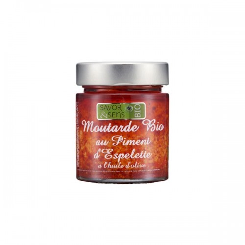 Moutarde au piment d'Espelette Bio 130g (ref:7314)