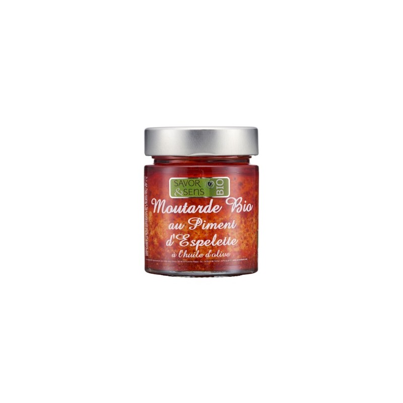 Moutarde au piment d'Espelette Bio 130g (ref:7314)