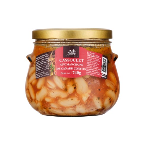 Cassoulet aux manchons de canard confits 740g (bocal)