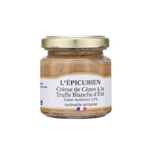 Crème de cèpes à la truffe blanche (1,4%) 100g (bocal)
