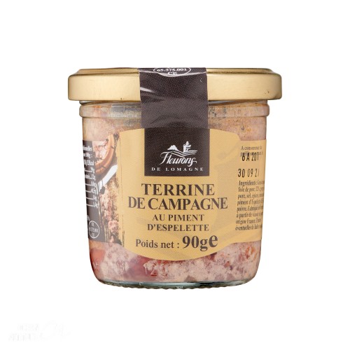 Terrine de campagne au piment d'Espelette 90g (bocal)