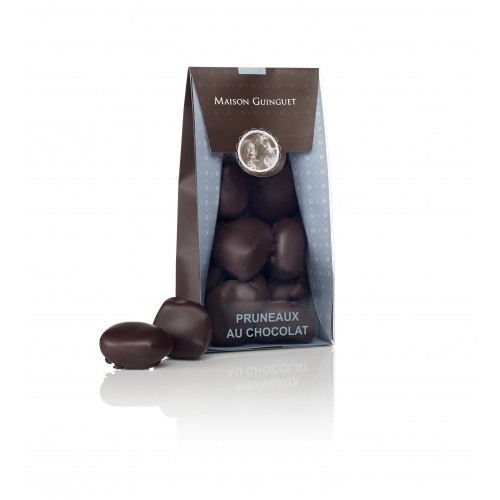 Pruneaux enrobés de chocolat noir 200g (sachet)