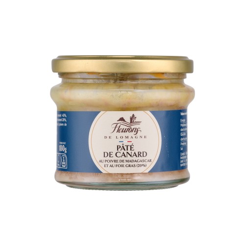 Pâté de canard au poivre de Madagascar et foie gras (20%) 180g