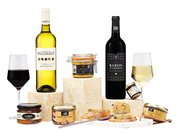 achter en lieng une boite gourmande avec du foie gras