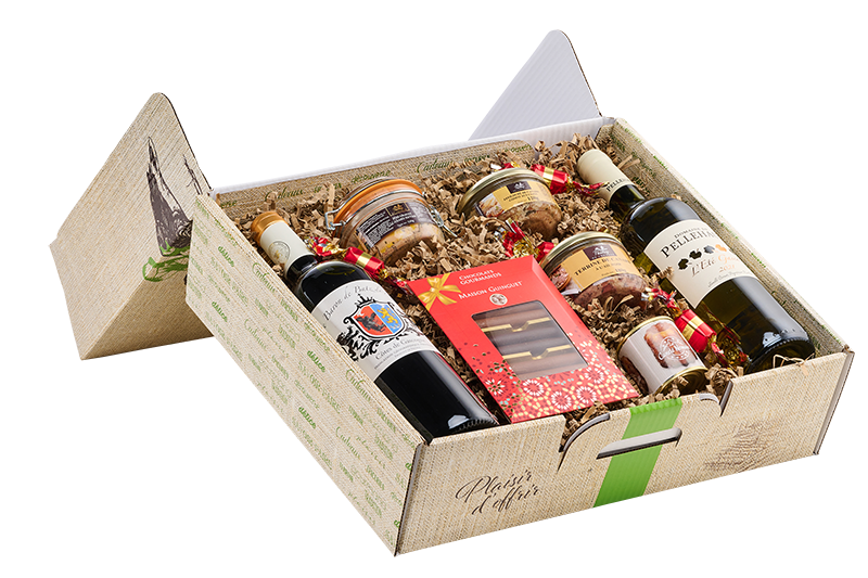 colis gourmand avec des produits du sud ouest