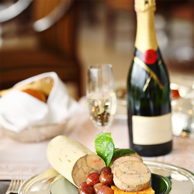 champagne foie gras