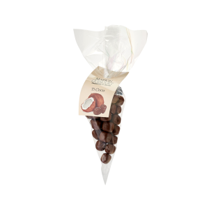Ti Coco, cubes de noix de coco au chocolat lait 80g (sachet cône)